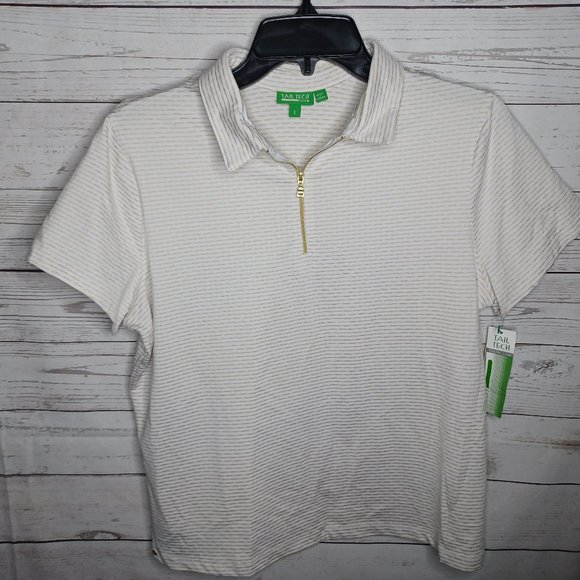 TAIL TECH GOLF WOMEN'S SZ LARGE ZIP GOLF TOP